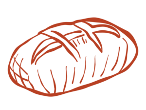 Stilisierte Zeichnung eines eckigen Bbrotlaibs